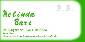 melinda bari business card